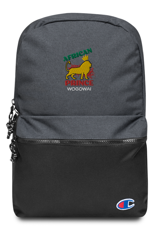 African Prince Embroidered Champion Backpack