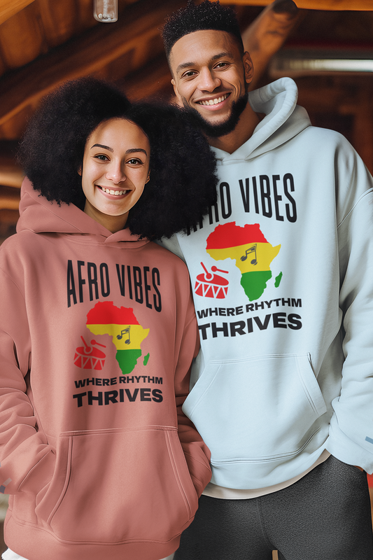 Afro Vibes Unisex Hoodie - Light Colors