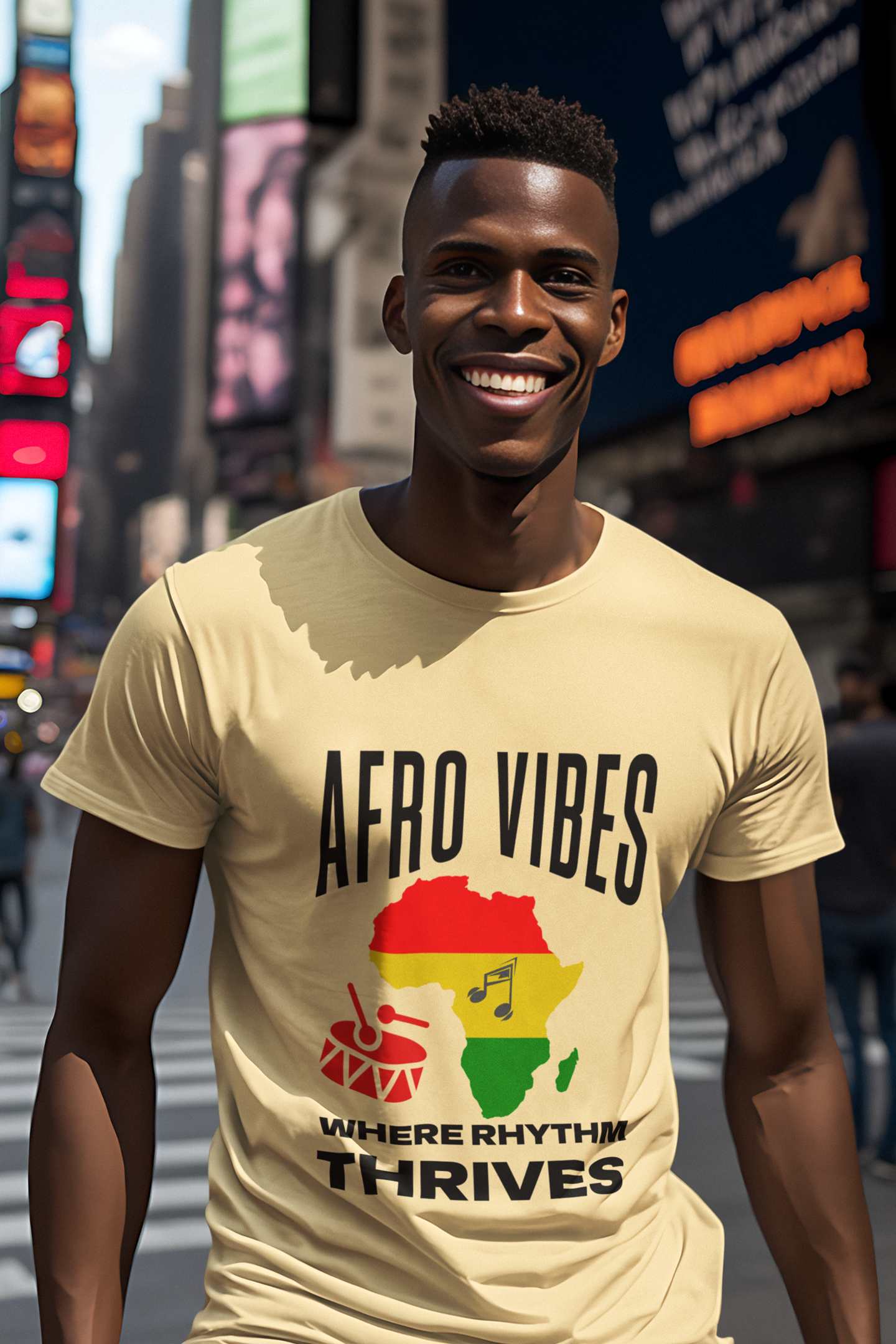 Afro Vibes Organic Cotton T-Shirt (Light Colors)