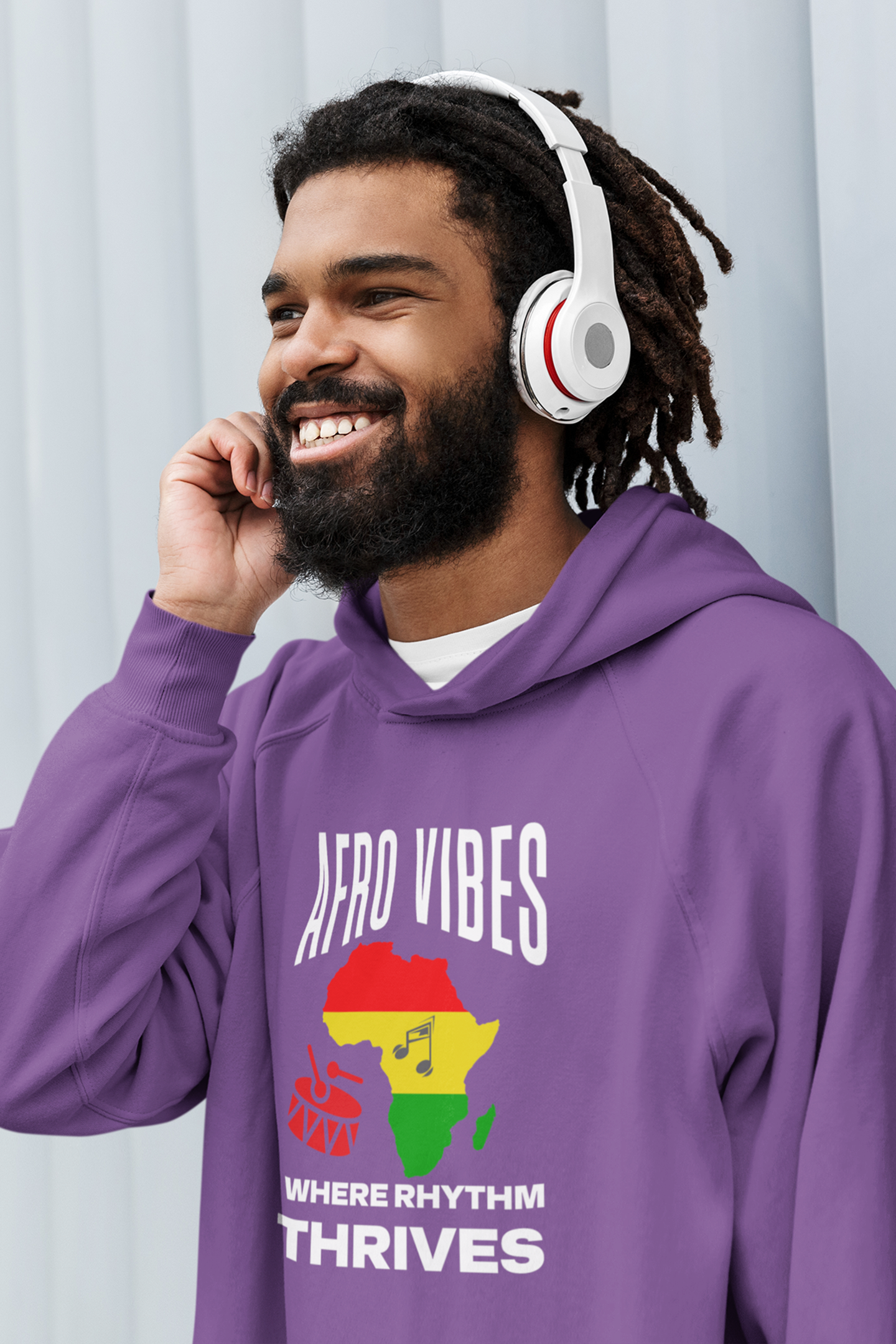 Afro Vibes Unisex Hoodie - Dark Colors