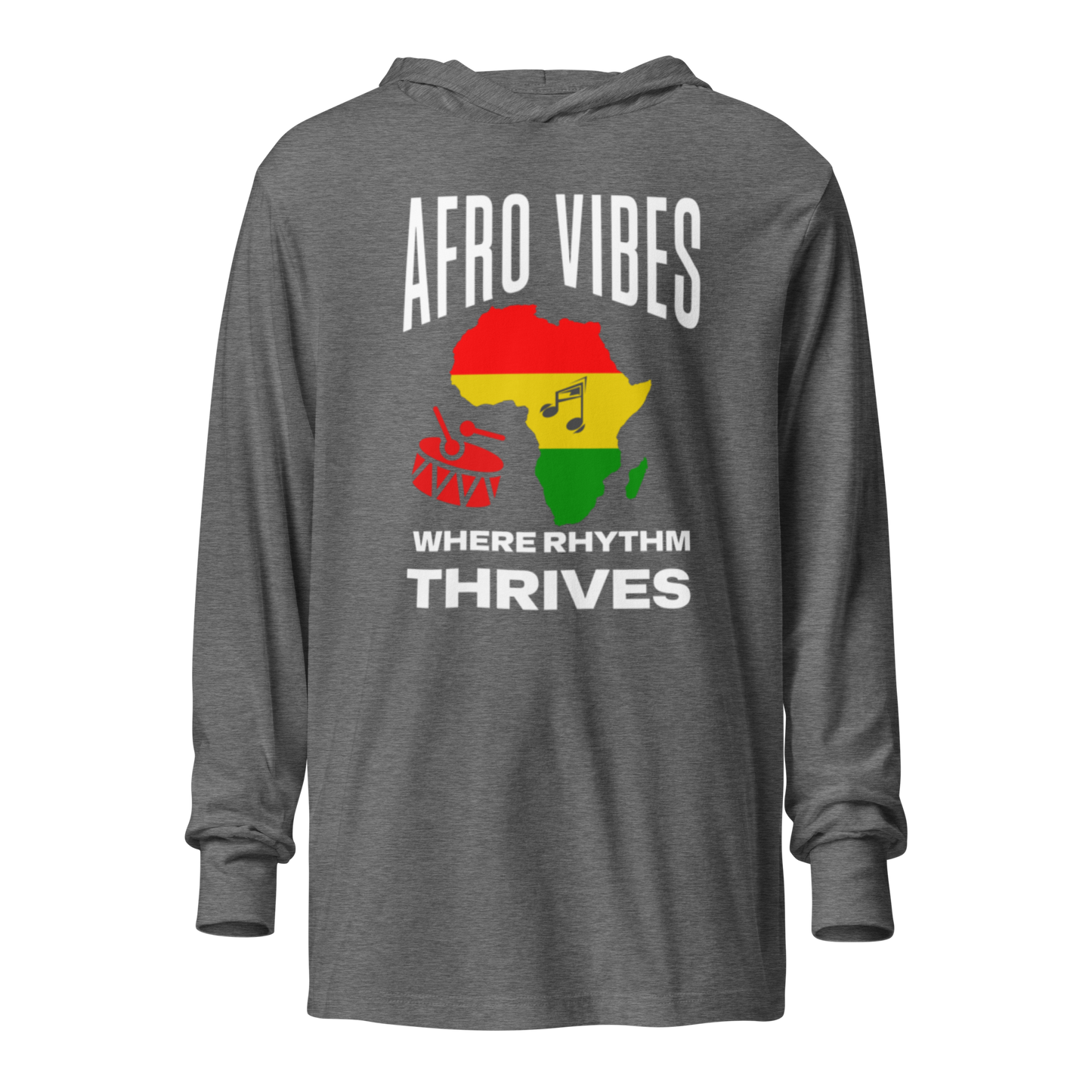 Afro Vibes Unisex Long-Sleeve Hooded Tee