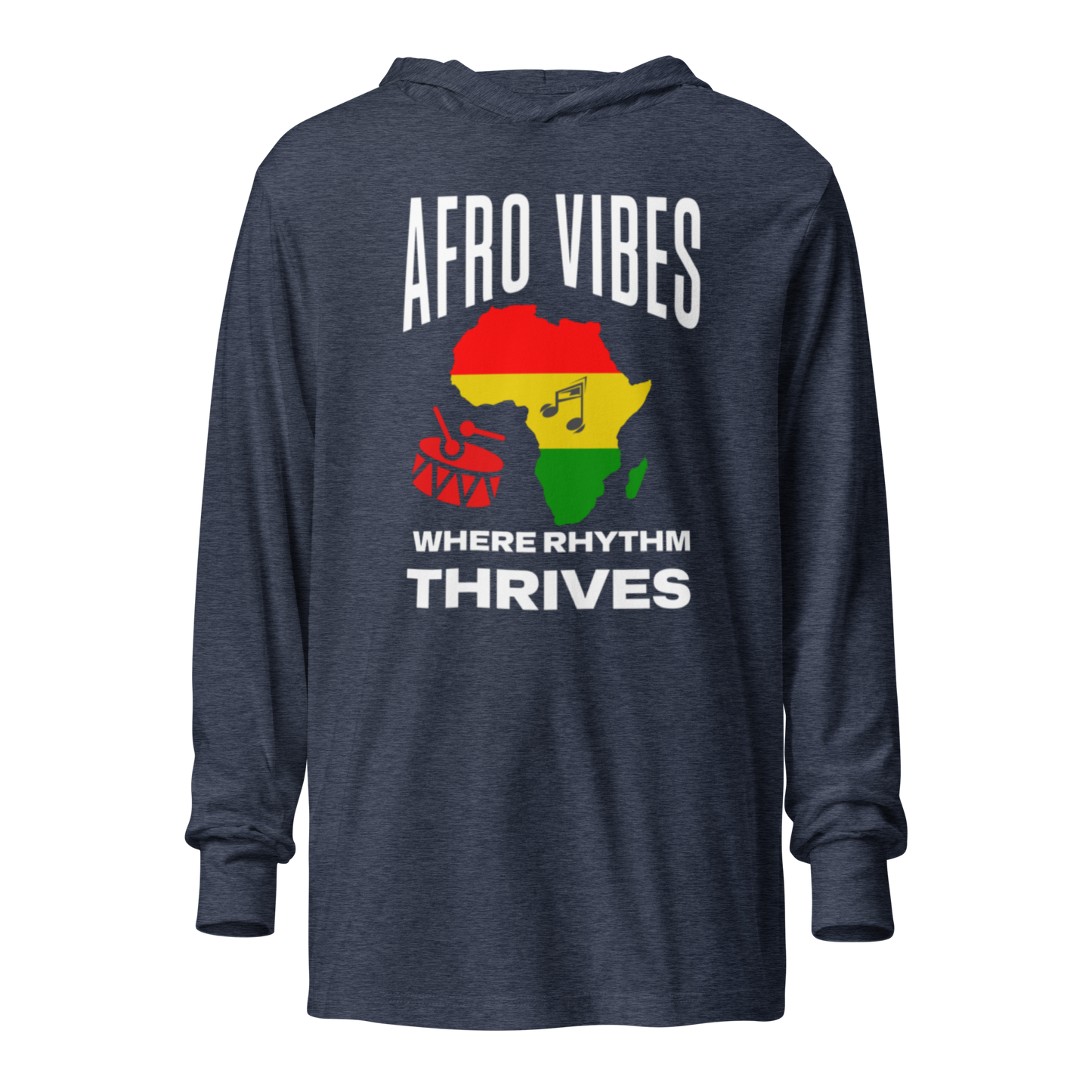 Afro Vibes Unisex Long-Sleeve Hooded Tee