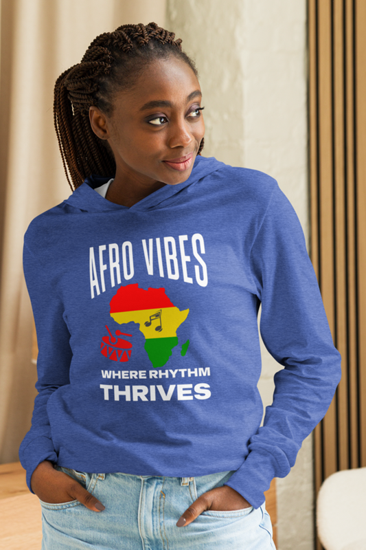 Afro Vibes Unisex Long-Sleeve Hooded Tee