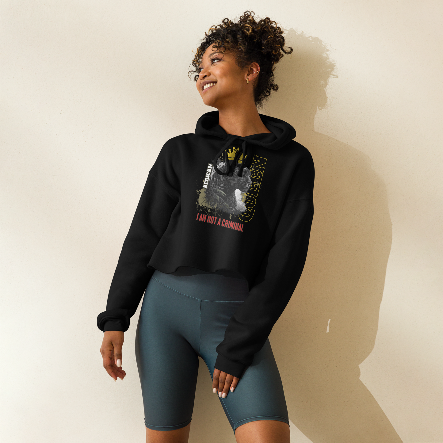 African Queen (Not A Criminal) Crop Hoodie