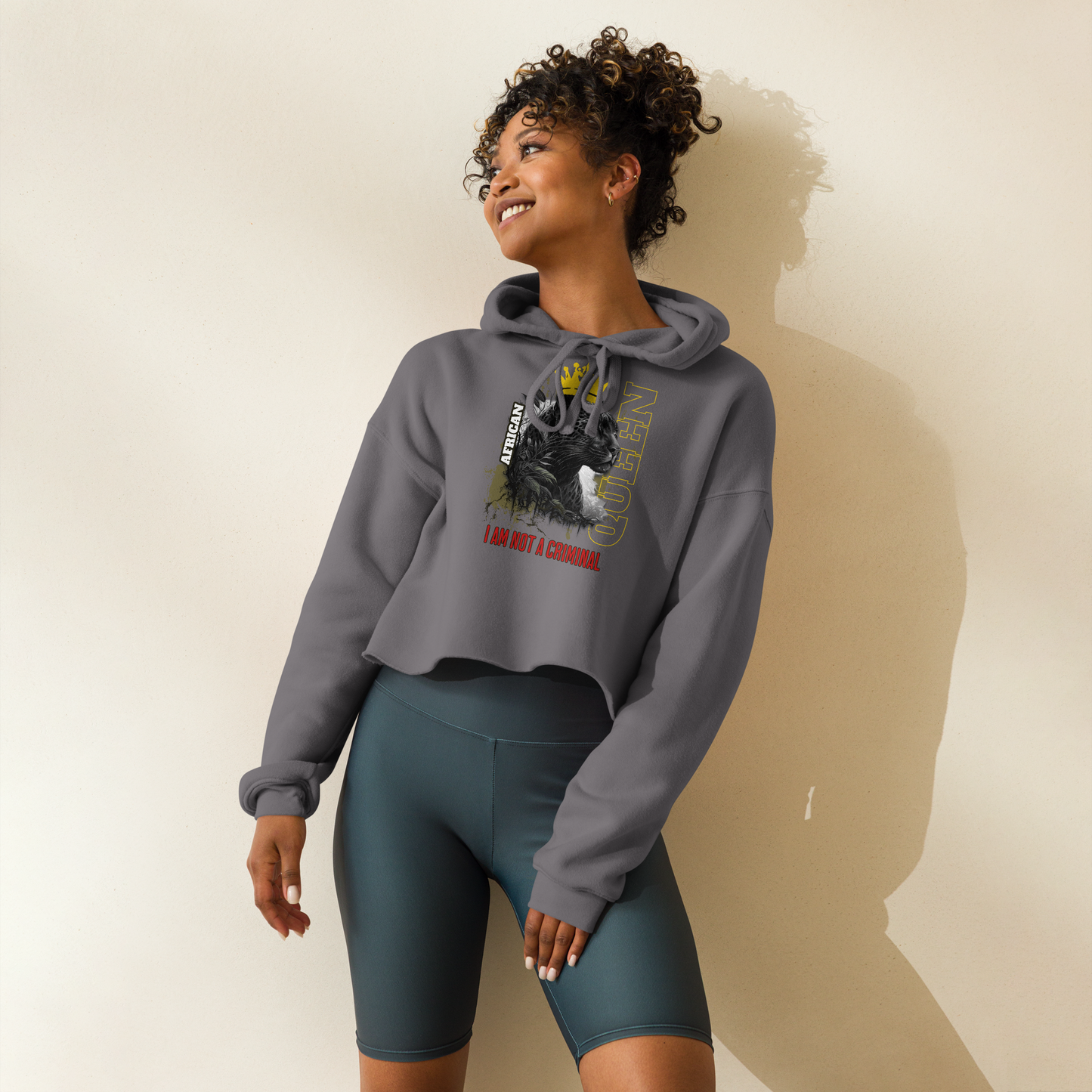 African Queen (Not A Criminal) Crop Hoodie