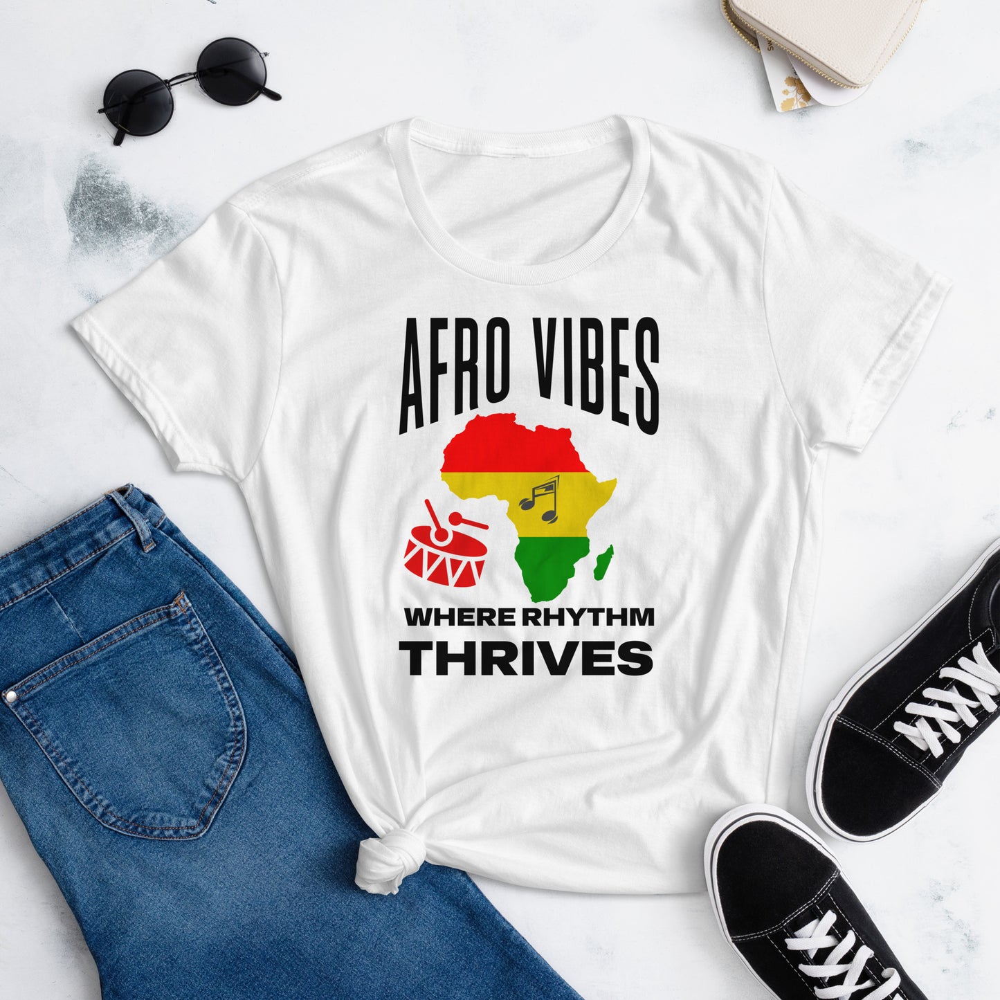 Afro Vibes Women's T-Shirt (White)